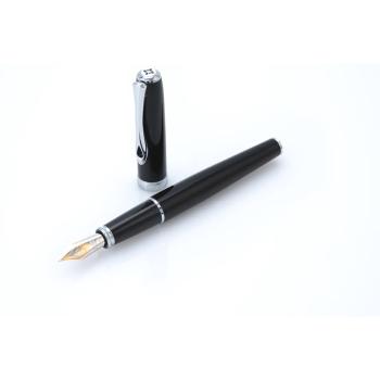 Preview: Diplomat Füllhalter Excellence A² lack schwarz chrom 14kt